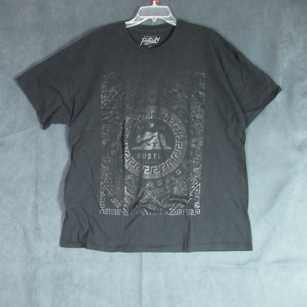 Popular Poison T-Shirt Mens 2XL Black Graphic Hip Hop Streetwear Grunge Tee Y2K